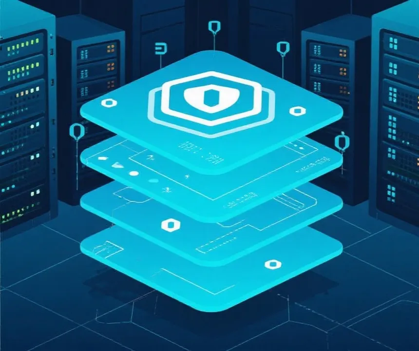 数据加密与分层防护示意图