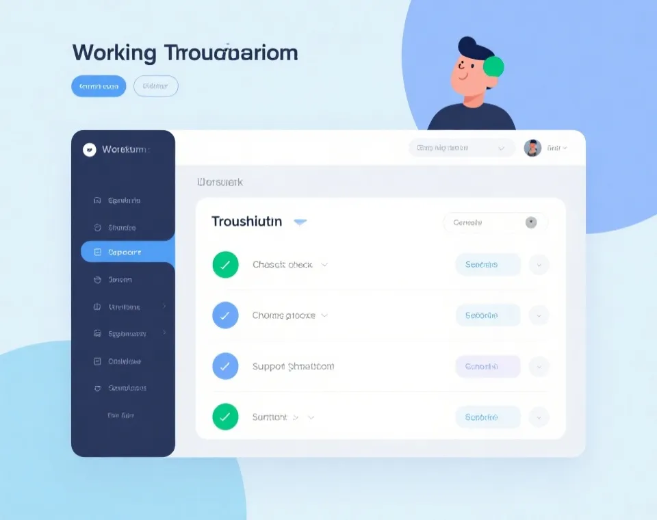技术支持自助排查流程示意